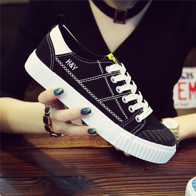新款帆布鞋女學生板鞋韓版布鞋球鞋 艾尚戀族帆布鞋型號【價格 圖片 品牌 報價】-蘇寧易購聯創服飾鞋帽專營店